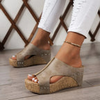 Vintage Charm Wedge Sandals