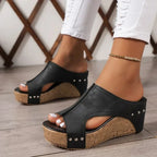 Vintage Charm Wedge Sandals