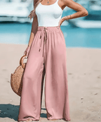 Women’s Casual Wide Leg Pants – Desert Glow