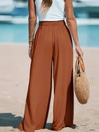 Women’s Casual Wide Leg Pants – Desert Glow
