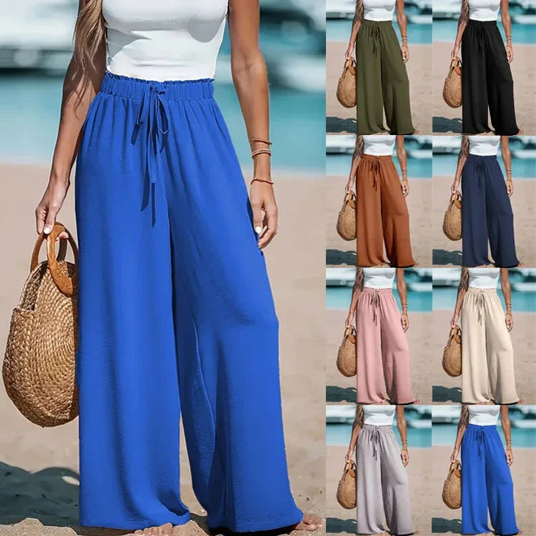 Women’s Casual Wide Leg Pants – Desert Glow