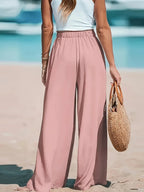 Women’s Casual Wide Leg Pants – Desert Glow