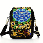 Women's Crossbody Bag with Flowers