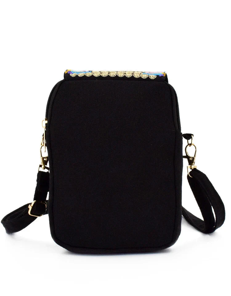 Women's Crossbody Bag with Flowers