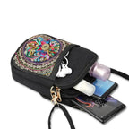 Women's Crossbody Bag with Flowers