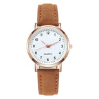 Women's Luminous Classic Watch with Leather Strap