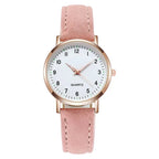 Women's Luminous Classic Watch with Leather Strap