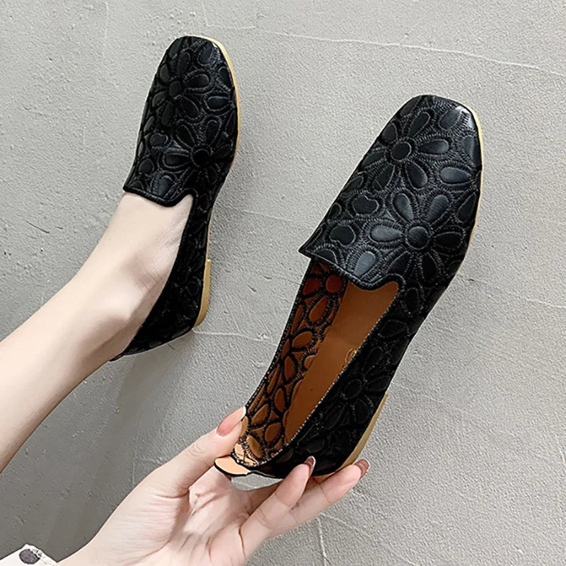 Women’s Paris Slip-On Foldable Leather Flats Loafers