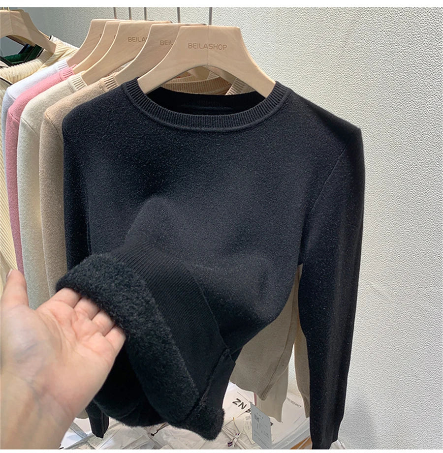 Women's Winter Sweater with Round Neck