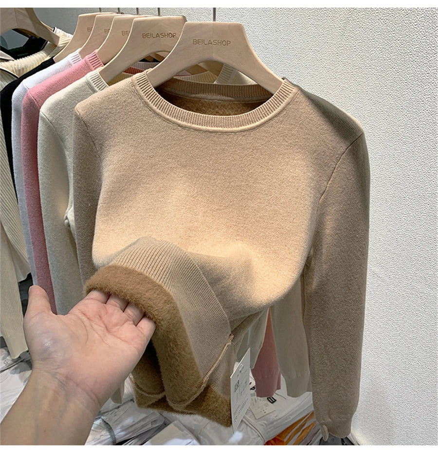 Women's Winter Sweater with Round Neck