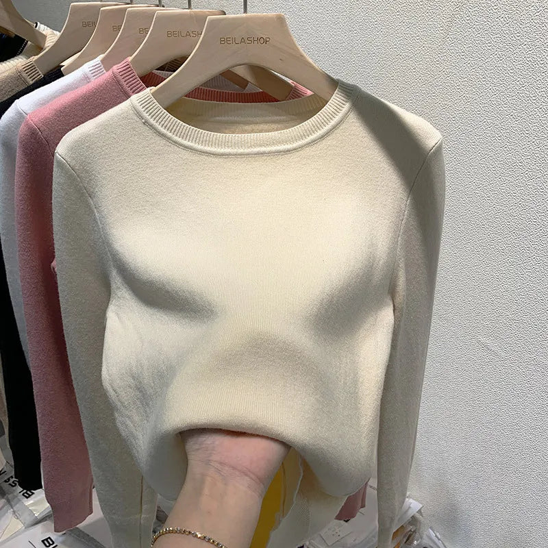 Women's Winter Sweater with Round Neck