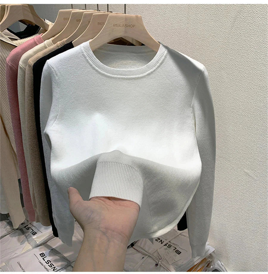 Women's Winter Sweater with Round Neck