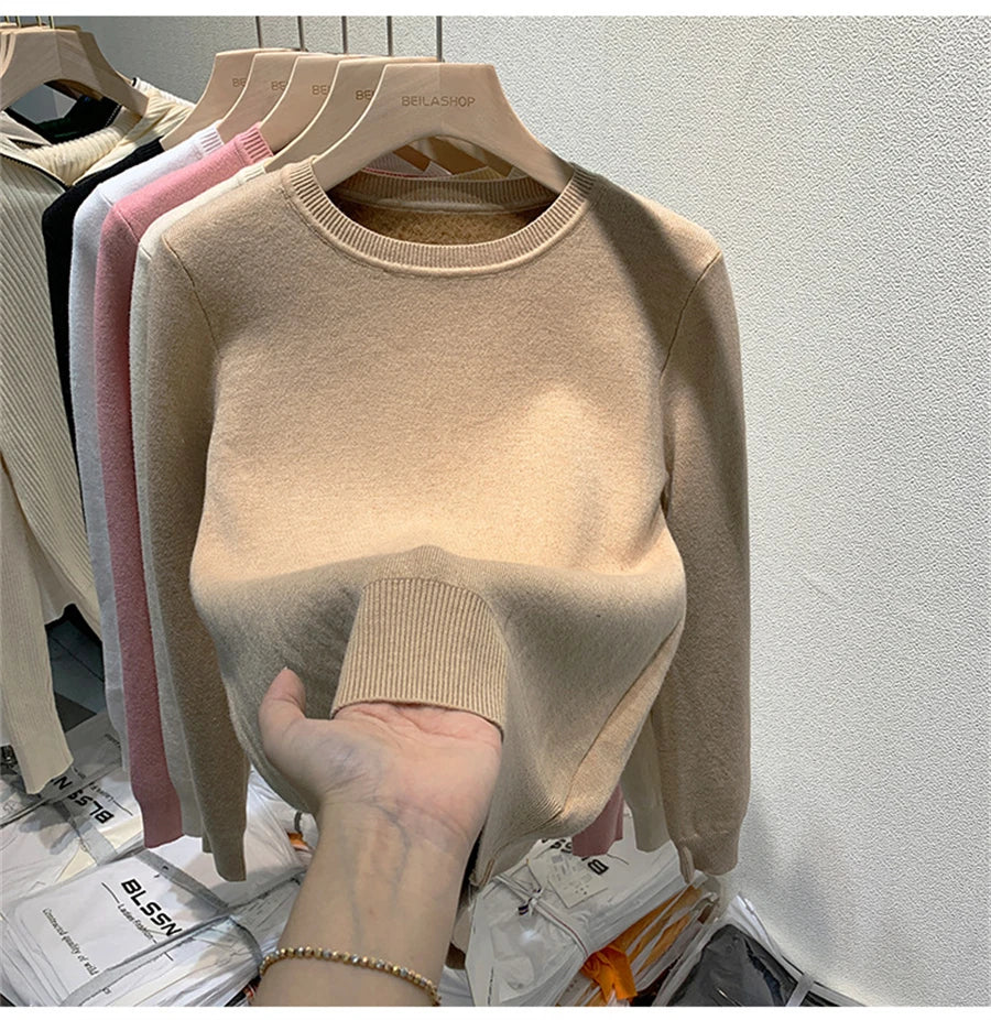 Women's Winter Sweater with Round Neck
