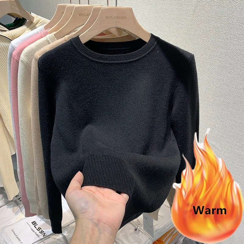 Women's Winter Sweater with Round Neck