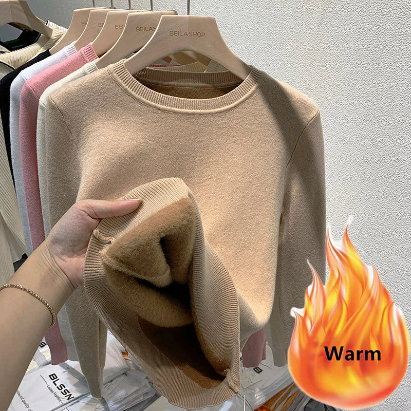 Women's Winter Sweater with Round Neck