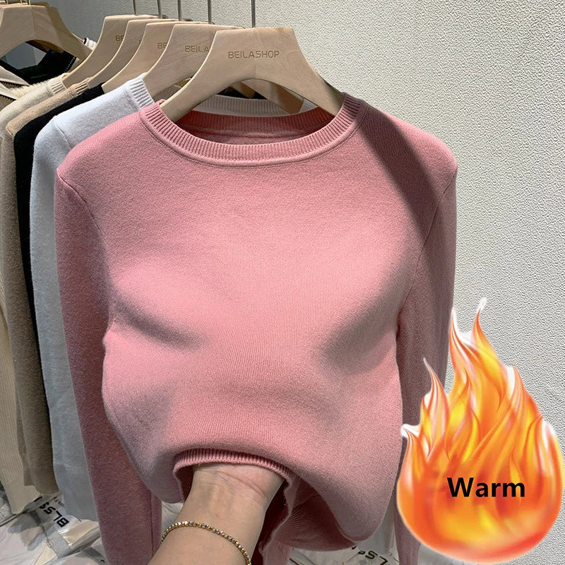 Women's Winter Sweater with Round Neck