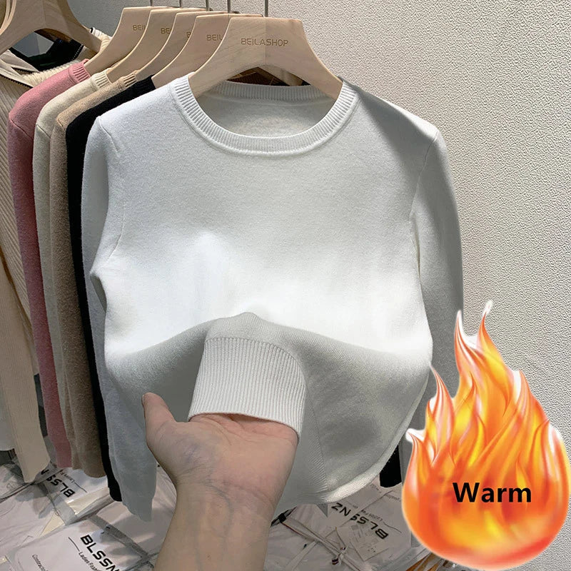 Women's Winter Sweater with Round Neck